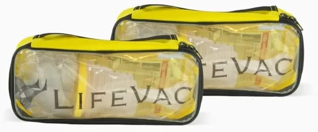 LifeVac - Yellow Travel Kit, Suction First Aid Kit Choking Airway Rescue Device, 2 Pack