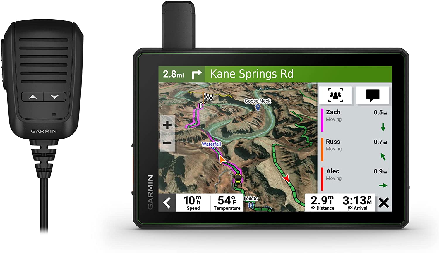 Garmin - Tread SxS, GPS Navigator, Ulltrabright Display, Preloaded Topography, Group Ride Radio, inReach Technology