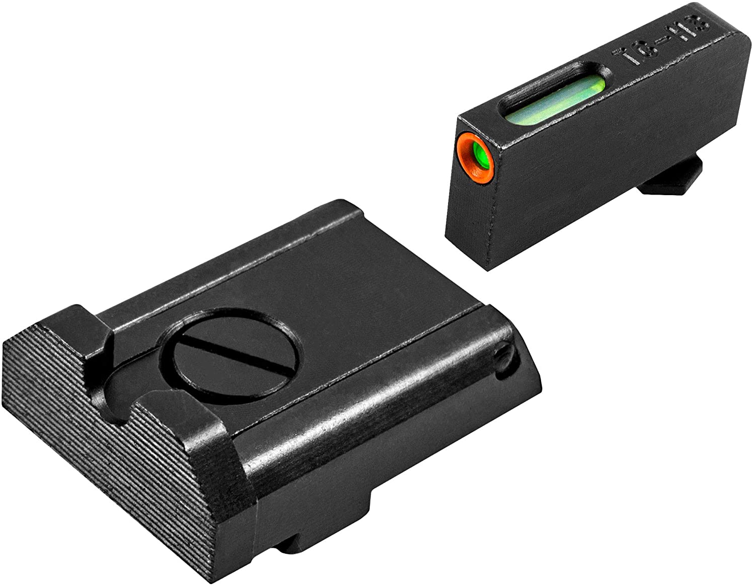 TRUGLO - TFX Pro Tritium and Fiber Optic Xtreme Hangun Sights for Glock Pistols, TFX Front, Adjustable Rear Sight
