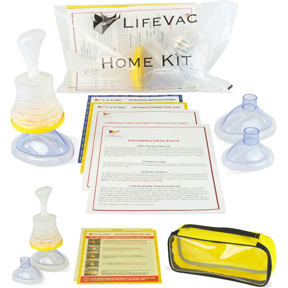 LifeVac - Portable Choking Rescue Device Home First Aid Kit for Adults & Children, 2 Pack