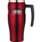 Thermos - Stainless Stainless King 16oz Travel Mug with Handle, Cranberry