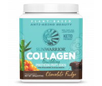 Sunwarrior - Collagen - Vegan Collagen Building Protein Peptides with Hyaluronic Acid & Biotin-Chocolate Fudge