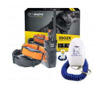 Dogtra 3502X Long Range IPX9K Waterproof 2-Dog Expandable Dual DIAL Remote Dog Training E-Collar with Teacher's Pet Dog Training Clicker for Positive Reinforcement