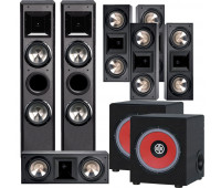 BIC America FH-6T 7.2 Home Theater System with 5 FH6-LCR + 2 RTR-EV1200