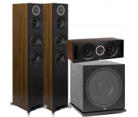 ELAC Debut Reference DFR52 Floorstanding Speaker - Pair - Black 3.1 Channel Home Theater System Bundle With DCR52-BK and ELAC Subwoofer SUB3030