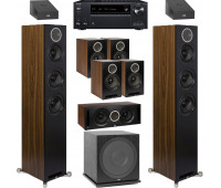ELAC Debut Reference 9.1 Dolby Atmos Home Theater System Bundle With DFR52 Floorstanding Speakers and Onkyo TX-NR696
