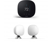 ecobee3 lite Smart Thermostat, 2nd Gen, Black + ecobee SmartSensor 2 Pack, White