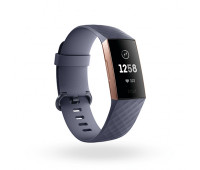 Fitbit - Charge 3 Fitness Tracker Rose Gold/Blue Gray