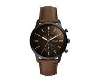 Fossil Men's Townsman 44mm Chronograph Brown Leather Watch