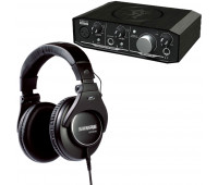 Shure + Mackie Bundle - SRH840 Professional Monitoring Headphones + Onyx Artist 1•2