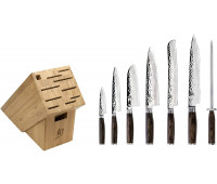 Shun Premier Brown Knife Block Set: 8 Piece Cutlery Set