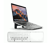 Twelve South bundle with MagicBridge Wireless Keyboard and Trackpad for Apple + ParcSlope Laptop Stand for MacBook - Space Grey