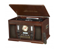 Victrola Empire 7 in 1 Bluetooth Record Player with CD Cassette USB and 3 Speed Turntable