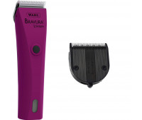 Wahl Professional Animal Bravura Pet, Dog, Cat, and Horse Corded / Cordless Clipper Kit, Berry + Wahl Professional Animal 5-in-1 Diamond Blade