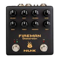 NUX - Fireman Distortion Effect Pedal, Dual Channel and Brown Sound