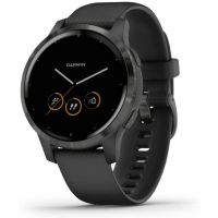 Garmin - Vivoactive 4,Fitness GPS Smartwatch Black with Slate Hardware