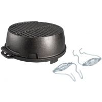 Lodge - 12 Inch Cast Iron Portable Round Grill