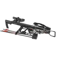 Killer Instinct - FATAL-X Crossbow Pro Package Kit with LUMIX 4x32 IR-E Scope, Sled Rope Cocker, Quiver, 20-inch HYPR Bolts with Field Tips