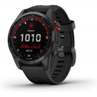 Garmin - Fenix 7S Solar Edition, Rugged Adventure Bluetooth Touchscreen Smartwatch, Slate Gray with Black Band