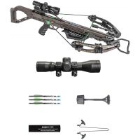 Killer Instinct - LETHAL 405 Crossbow Pro Package with 4 x 32 Non-Illuminated Scope, Rope Cocker, String Suppressors, 3-Bolt Quiver, 3 HYPR Lite Bolts and Field Tips