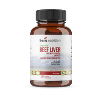Basic Nutrition - Grass Fed Desiccated Beef Liver Capsules | Pasture Raised, Undefatted, No Hormones, Fillers or Pesticides