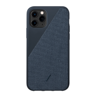 Native Union Clic Canvas Case - Crafted with Premium Woven Fabric Cover Slim and Lightwieght with Form-Fitting Protection - Compatible with iPhone 11 Pro (Indigo)