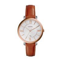 Fossil Women's Jacqueline Rose Gold Stainless Steel and Cedar Leather Casual Quartz Watch